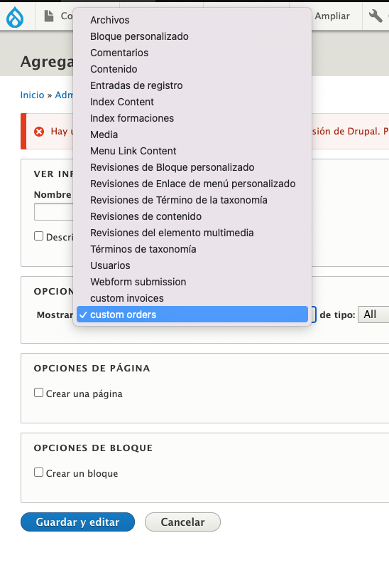 Mostrar datos externos (API) mediante vistas de Drupal