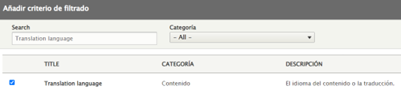 Filtrado de idioma en vistas de Drupal