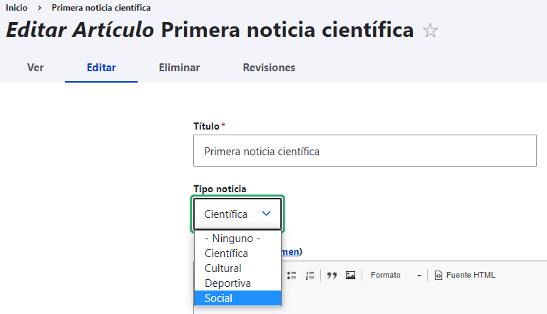 Campo de tipo referencia a termino de taxonomía en Drupal